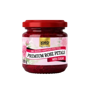 Płatki róży w cukrze Lord of Taste, słoik szklany 200g