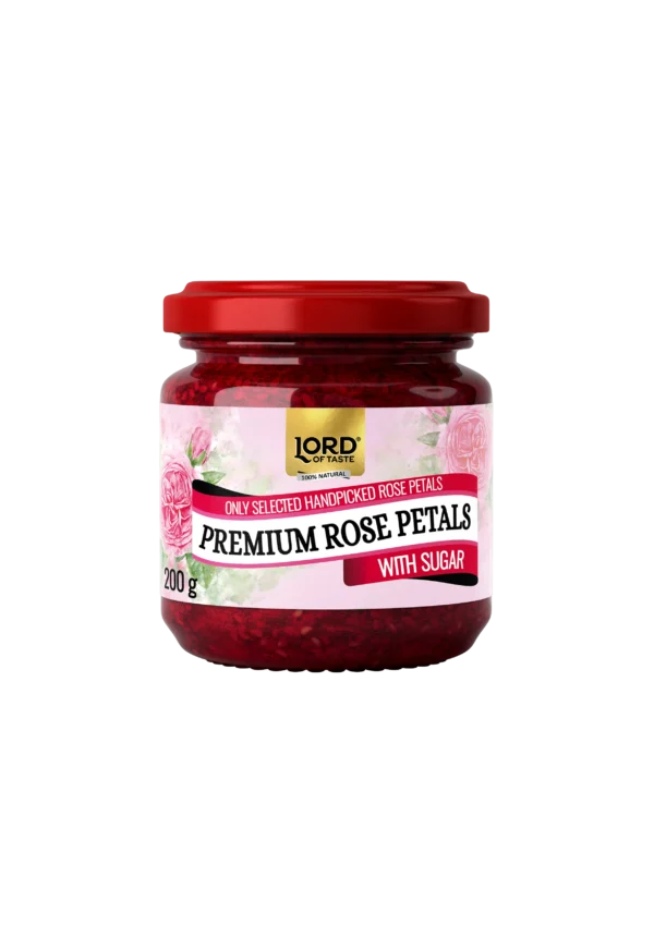 Płatki róży w cukrze Lord of Taste, słoik szklany 200g