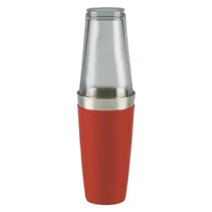 Shaker bostoński duży, okleina winylowa, czerwony, 800ml (bez szklanicy)