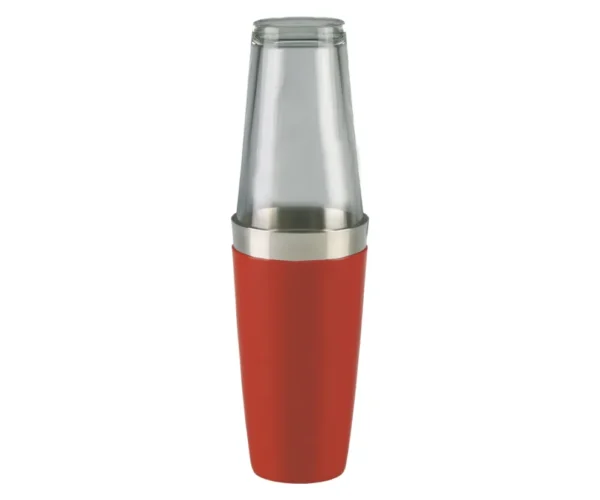 Shaker bostoński duży, okleina winylowa, czerwony, 800ml (bez szklanicy)