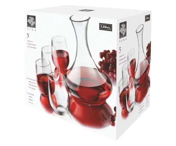Zestaw prezentowy do serwowania wina Stemless Wine (5 elementów)